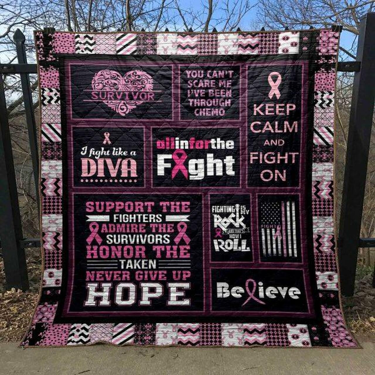 All In For The Fight Quilt Blanket Th19 Quilt