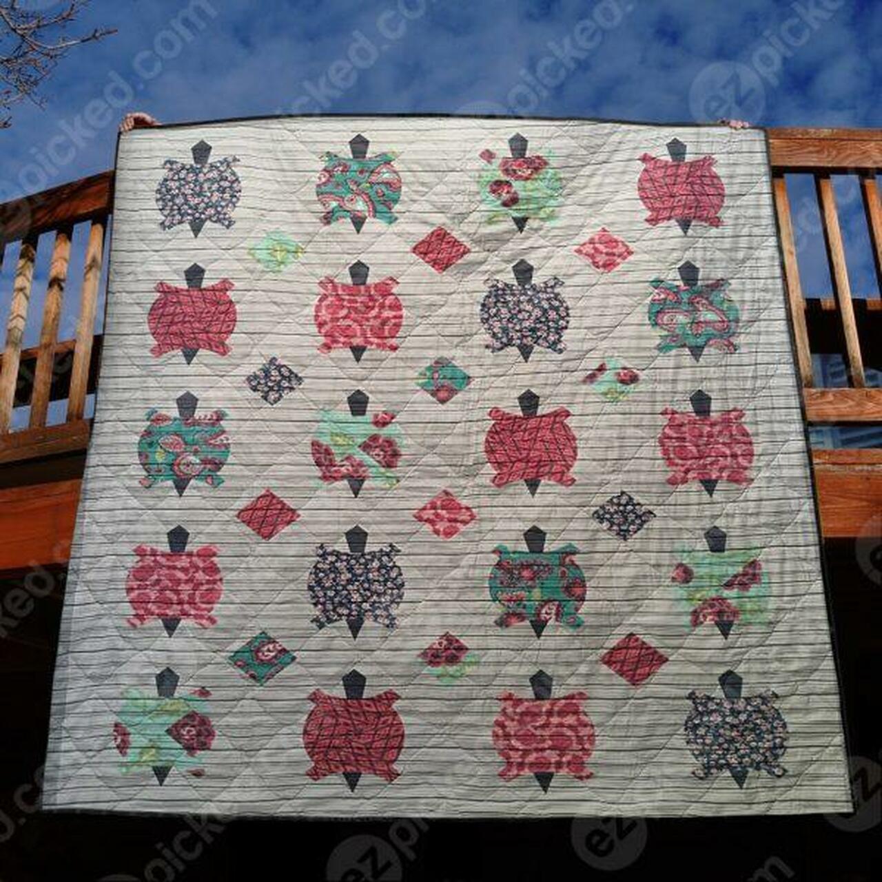 Lovely Turtle Quilt Blanket Tt99 Quilt
