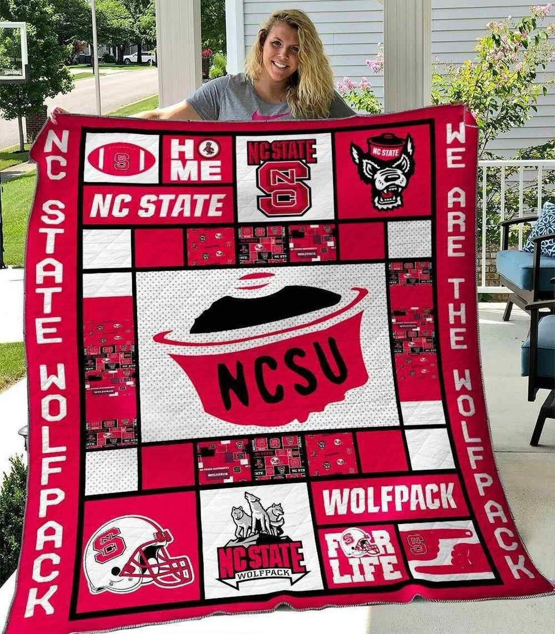 tate Wolfpack Blanket Th1607 Quilt