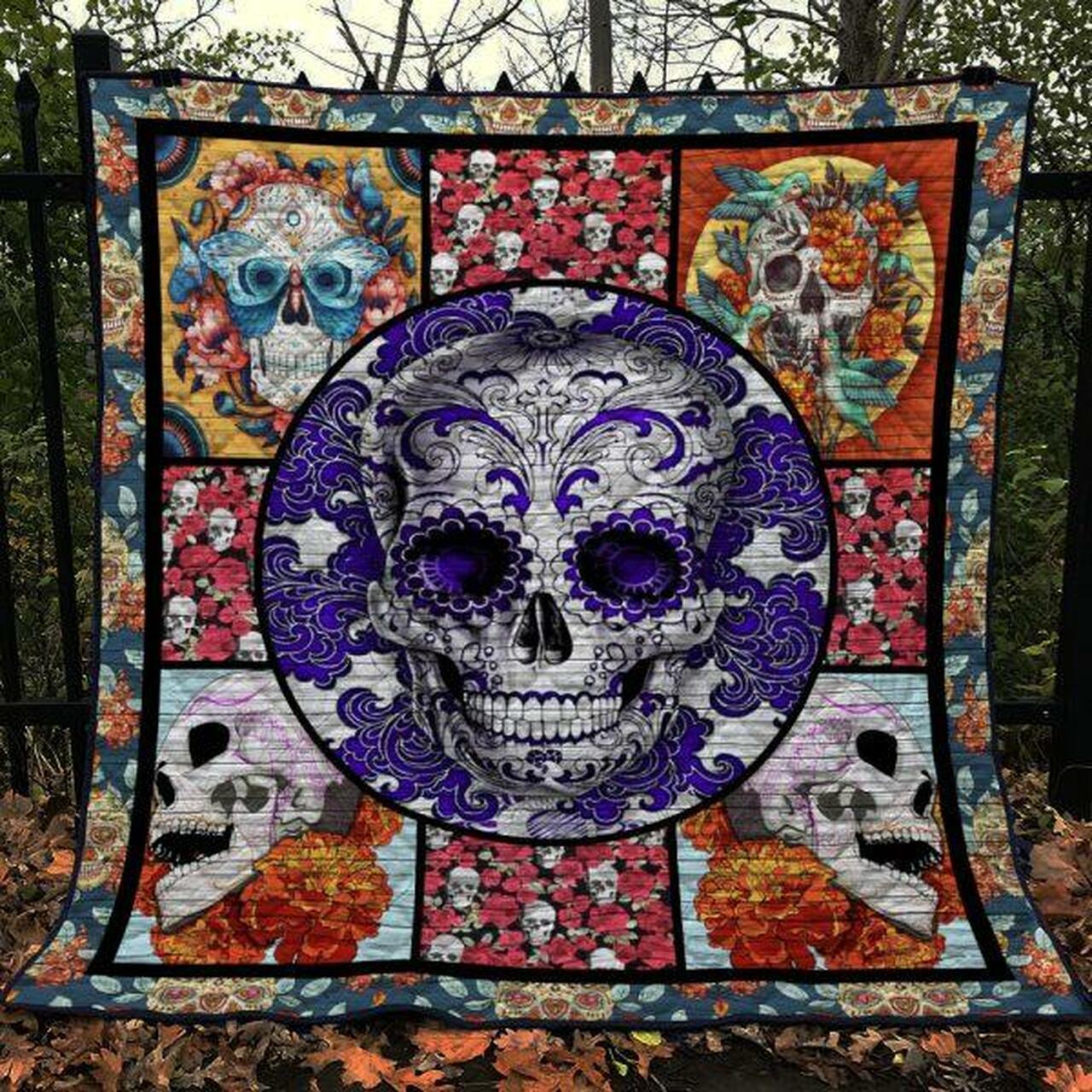Skull Quilt Blanket Ver 69 Quilt