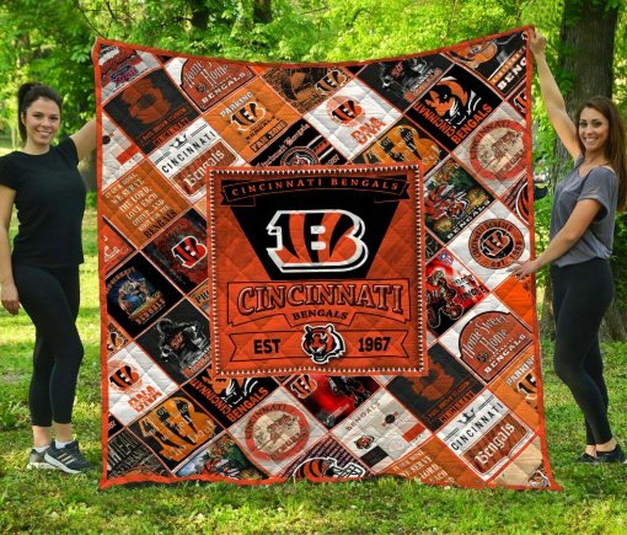 NFL Cincinnati Ben Quilt Blanket #1061