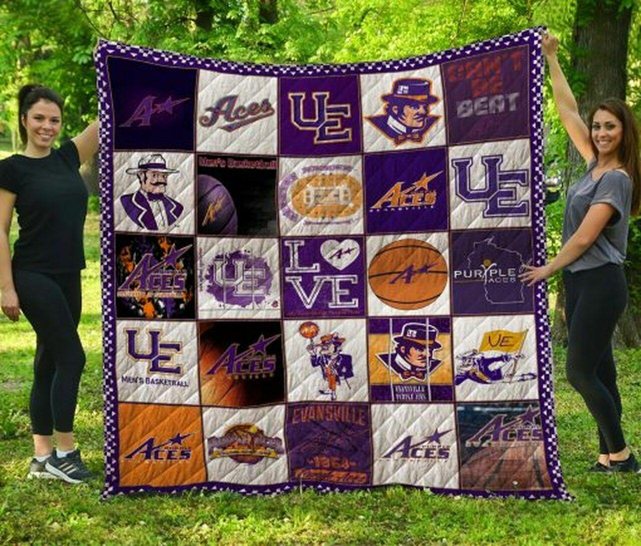 Ncaa Eville Purple Quilt Blanket #1606