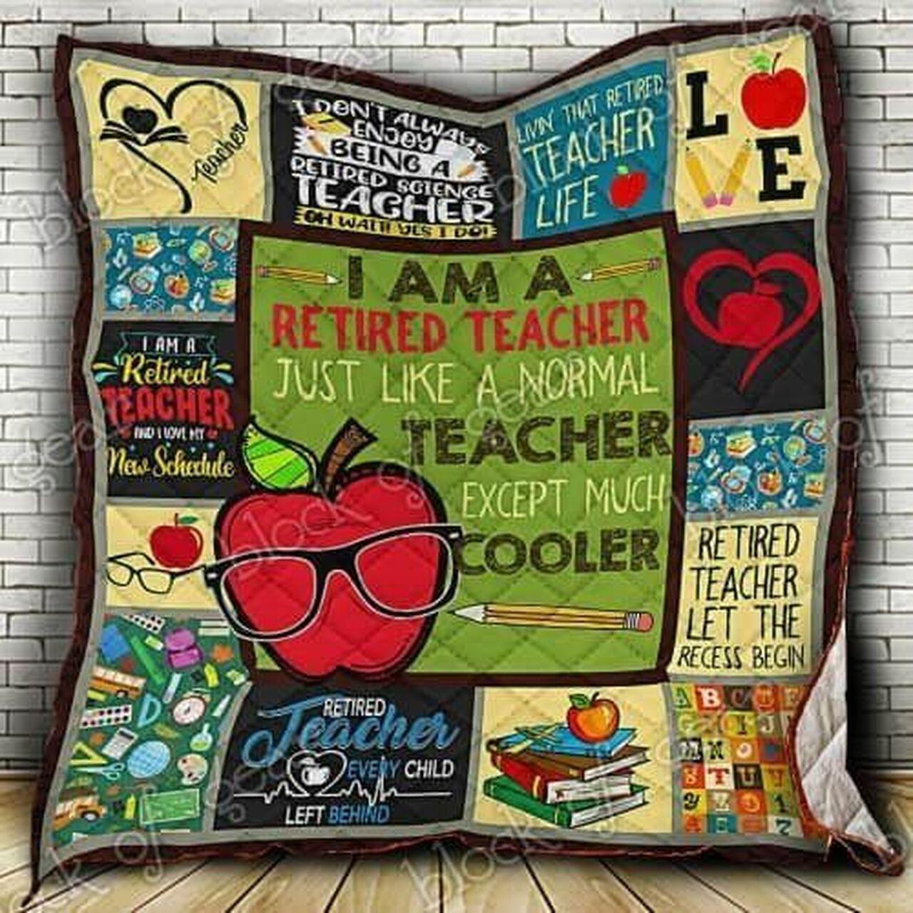 Retired Teacher Cl18100616Mdq Quilt Blanket