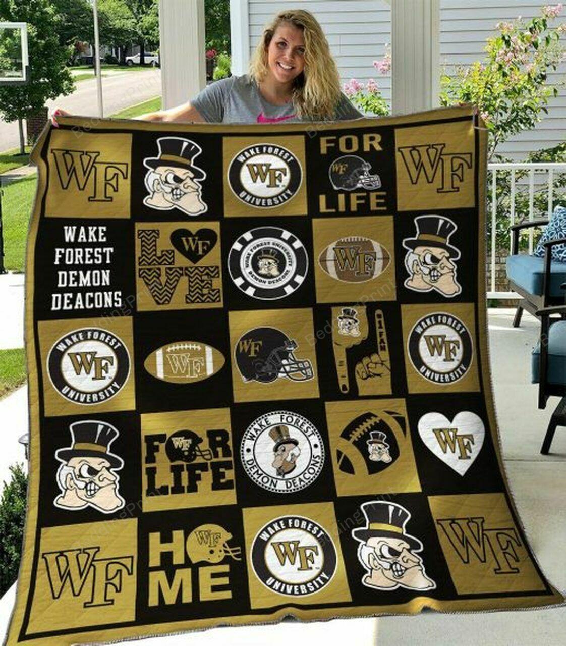 Ncaa Wake Ft Demon Dea Quilt Blanket #272