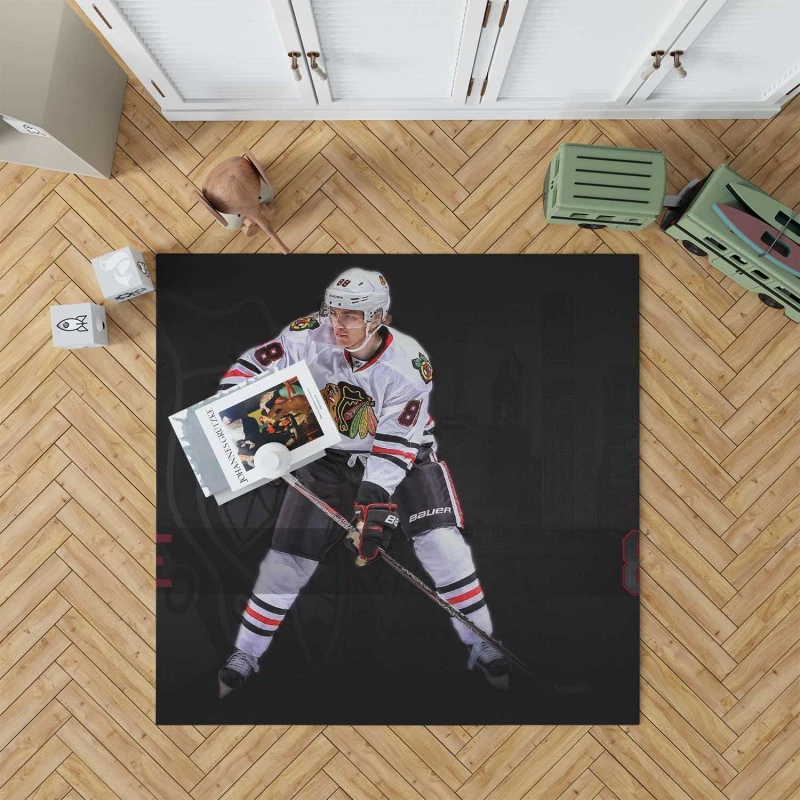Exciting Nhl Hockey Player Patrick Kane Rug