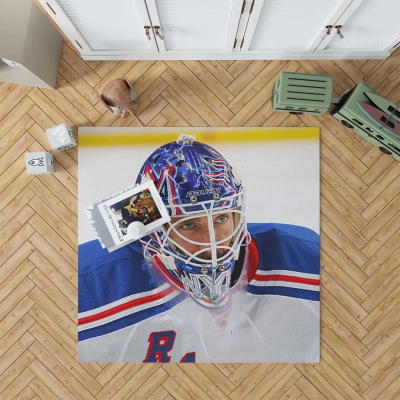 Henrik Lindquist Professional Nhl Hockey Player Rug