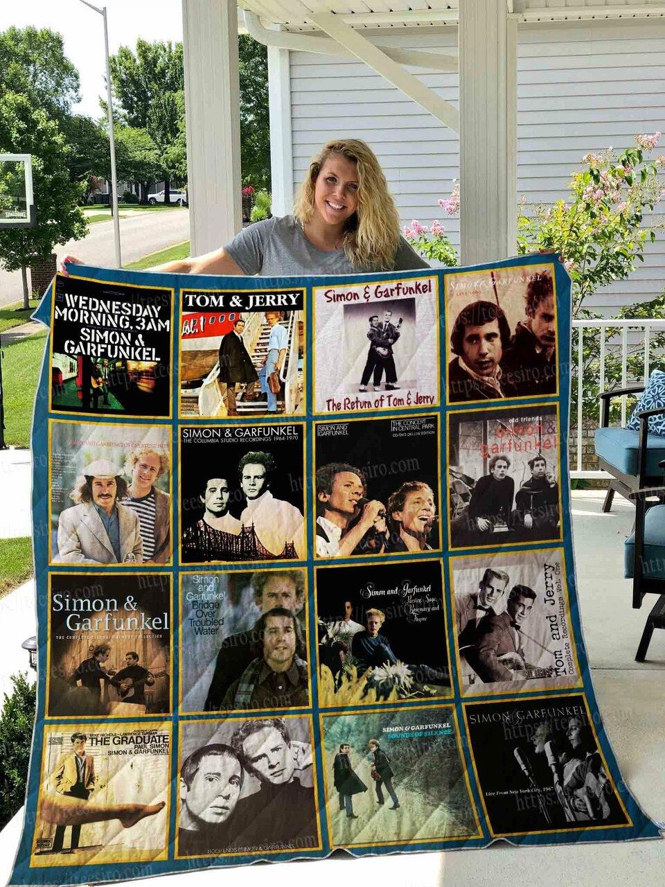 Simon And Garfunkel Quilt Blanket 01