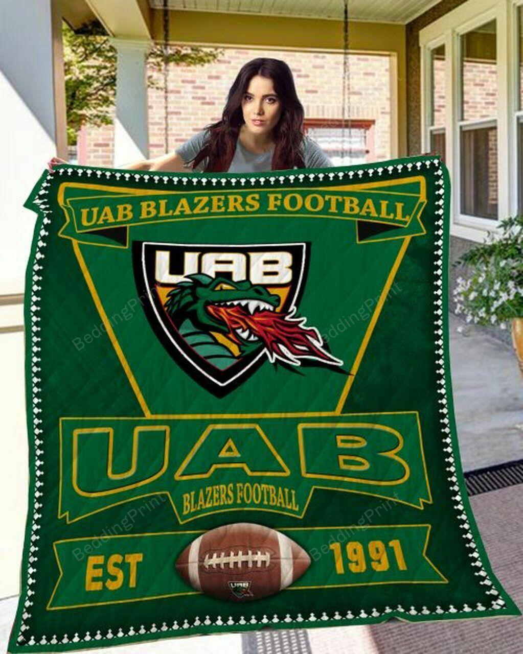 Ncaa Uab Bla Quilt Blanket #1313