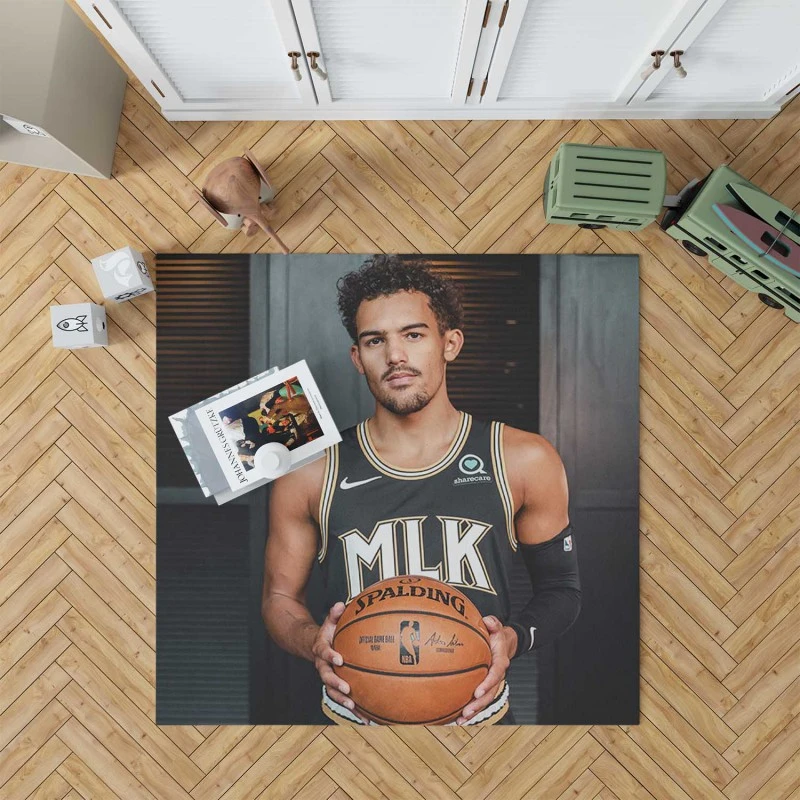 Professional Nba Basketball Player Trae Young Rug