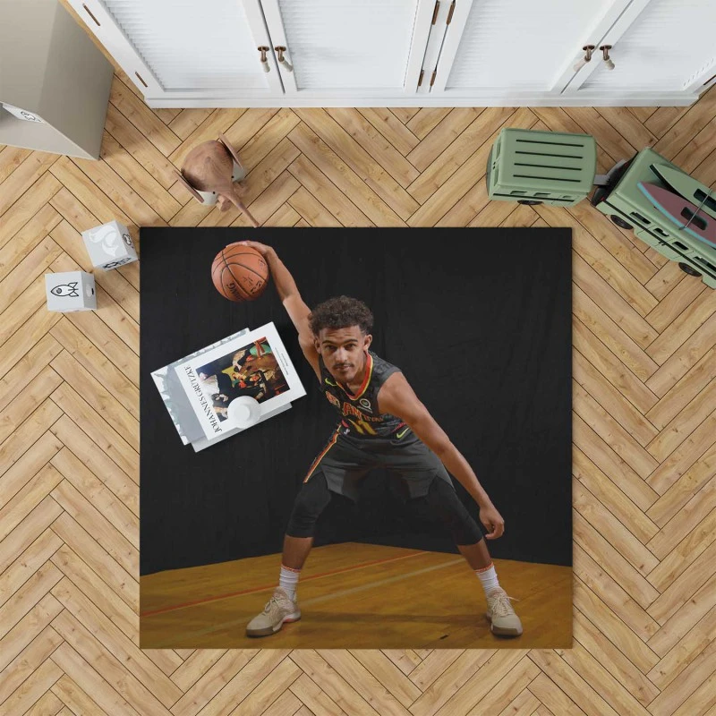Exciting Basketball Player Trae Young Rug