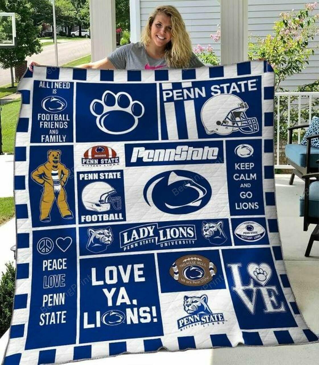 Ncaa Petate Nittany L Quilt Blanket #533