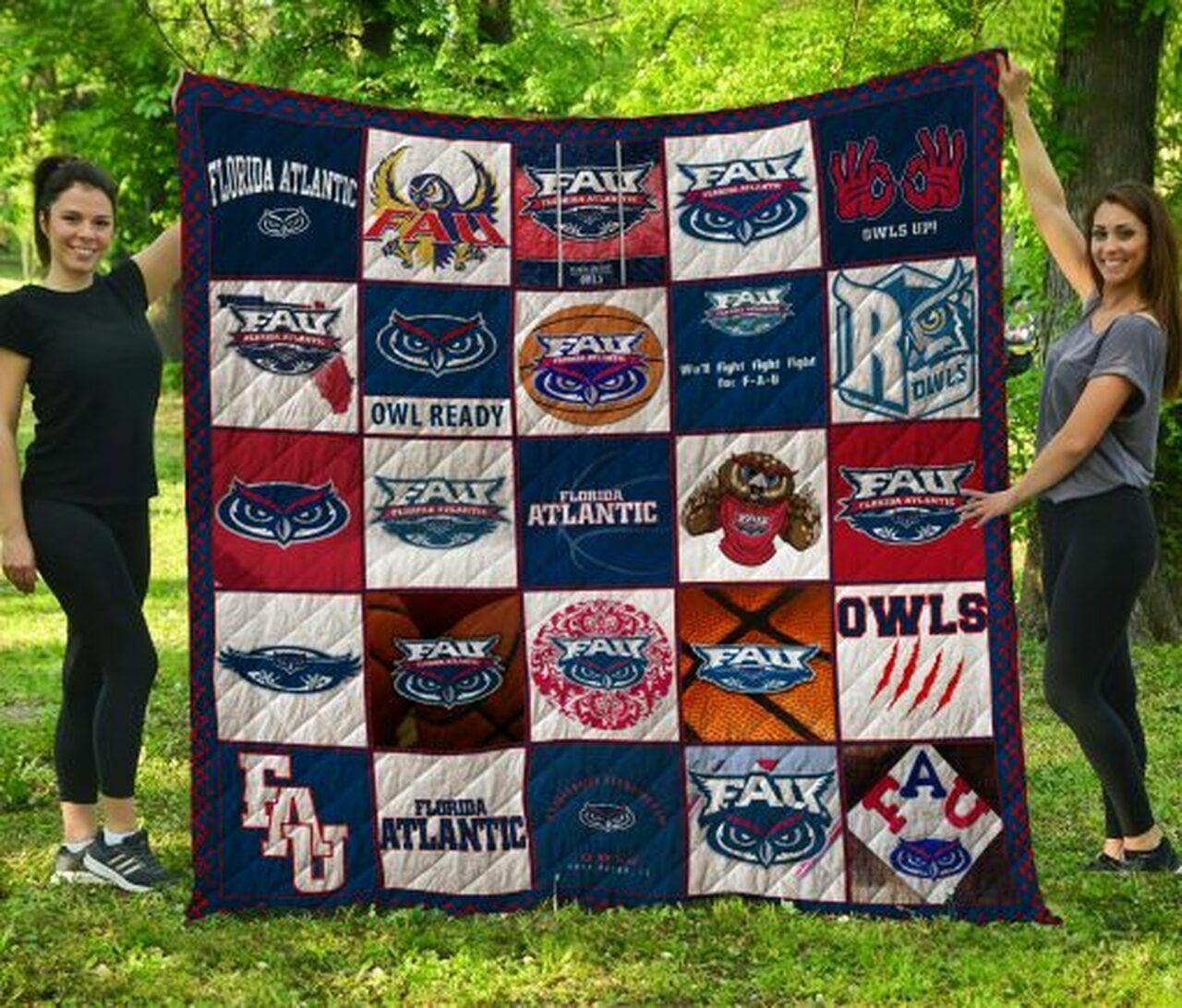 Ncaa Florida Atlantic Quilt Blanket #1299