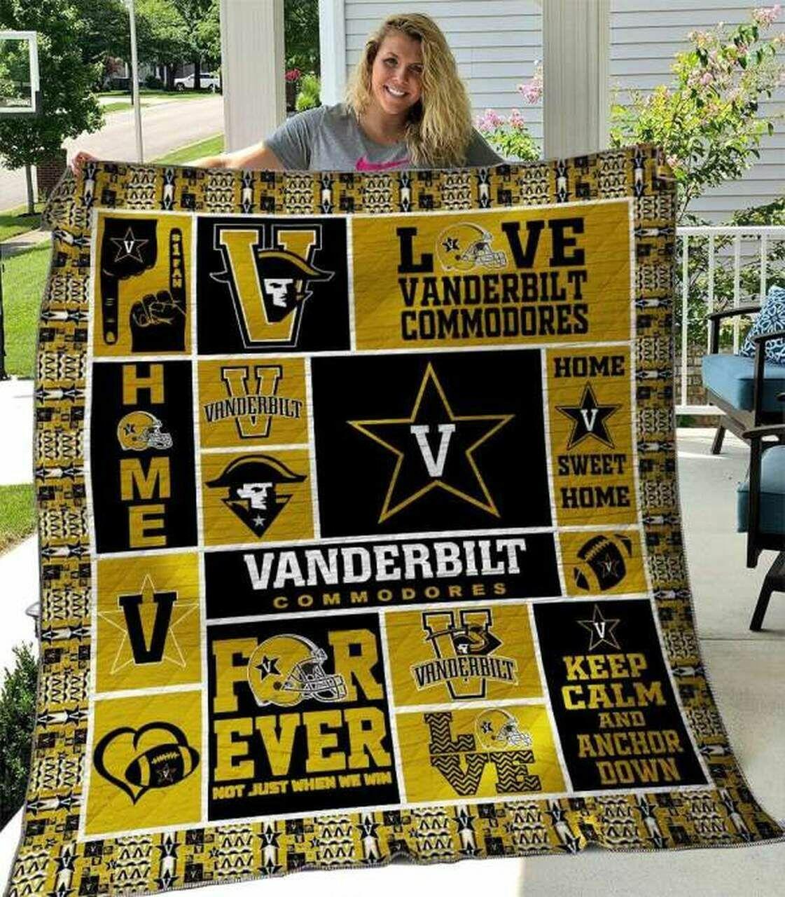 Ncaa Vanderbilt Commod Quilt Blanket #1040