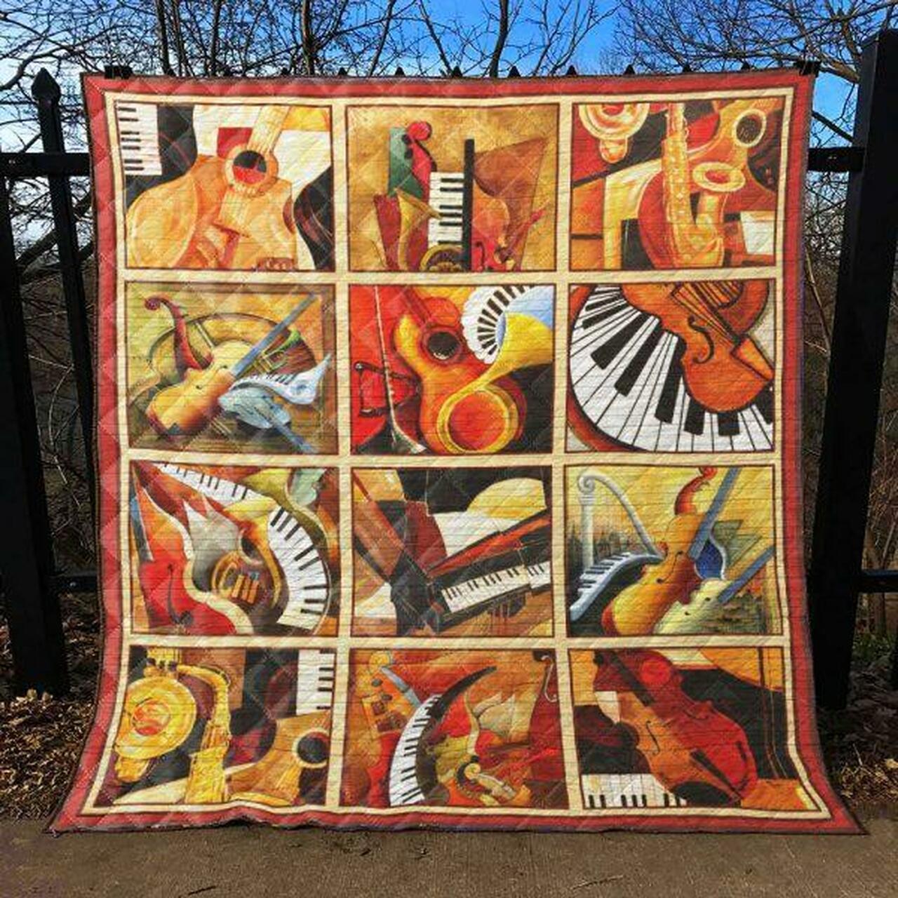 Guitar Quilt Blanket Ver 9 Quilt