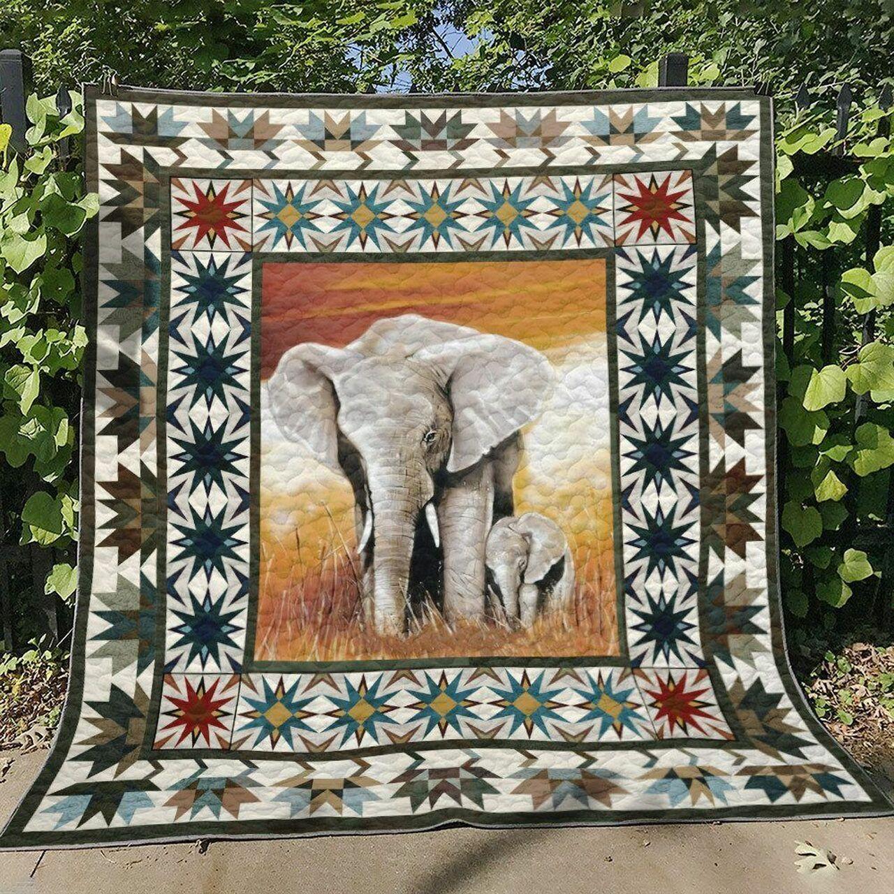 Elephant Bt190702B Quilt Blanket