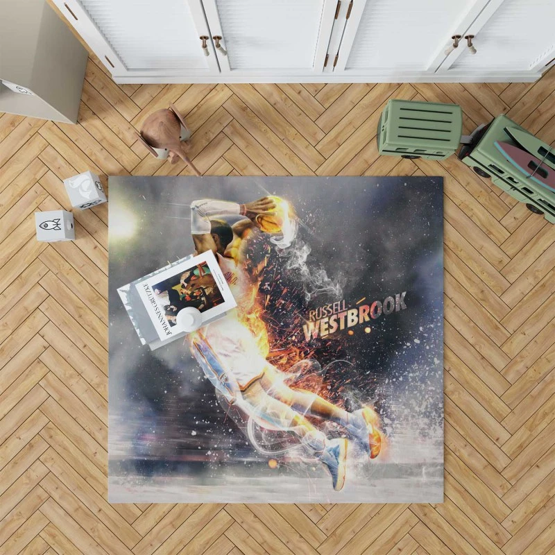 Russell Westbrook Nba Digital Artwork Rug