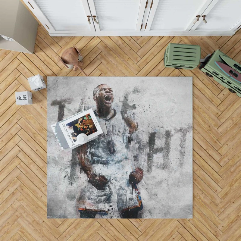 Russell Westbrook Oklahoma City Thunder Art Rug