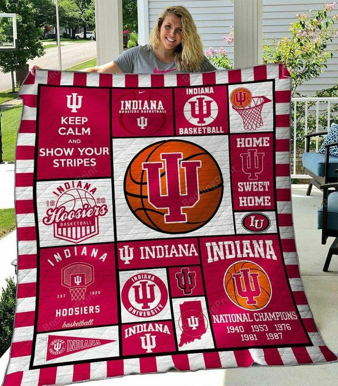 Ncaa Indiana Quilt Blanket #433