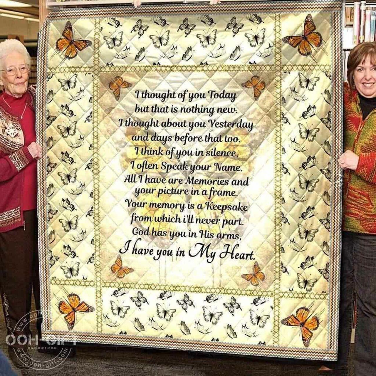 Butterfly I Thought Of You Today Blanket Th0807 Quilt