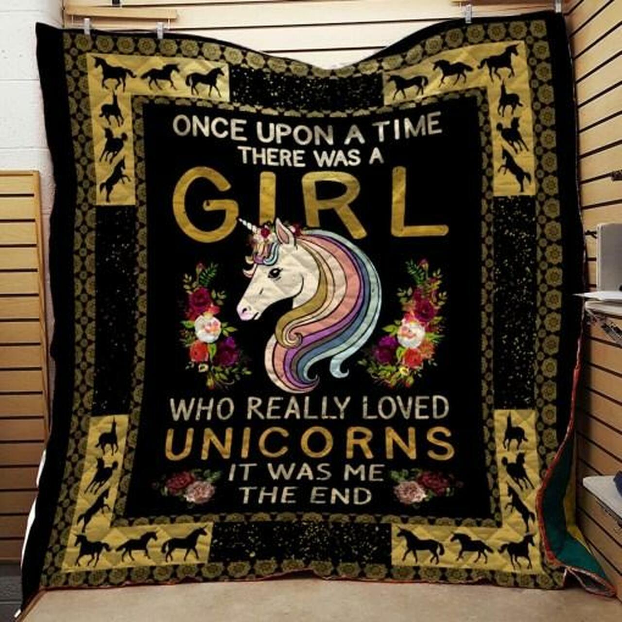 Unicorn Girl Quilt Blanket Quilt
