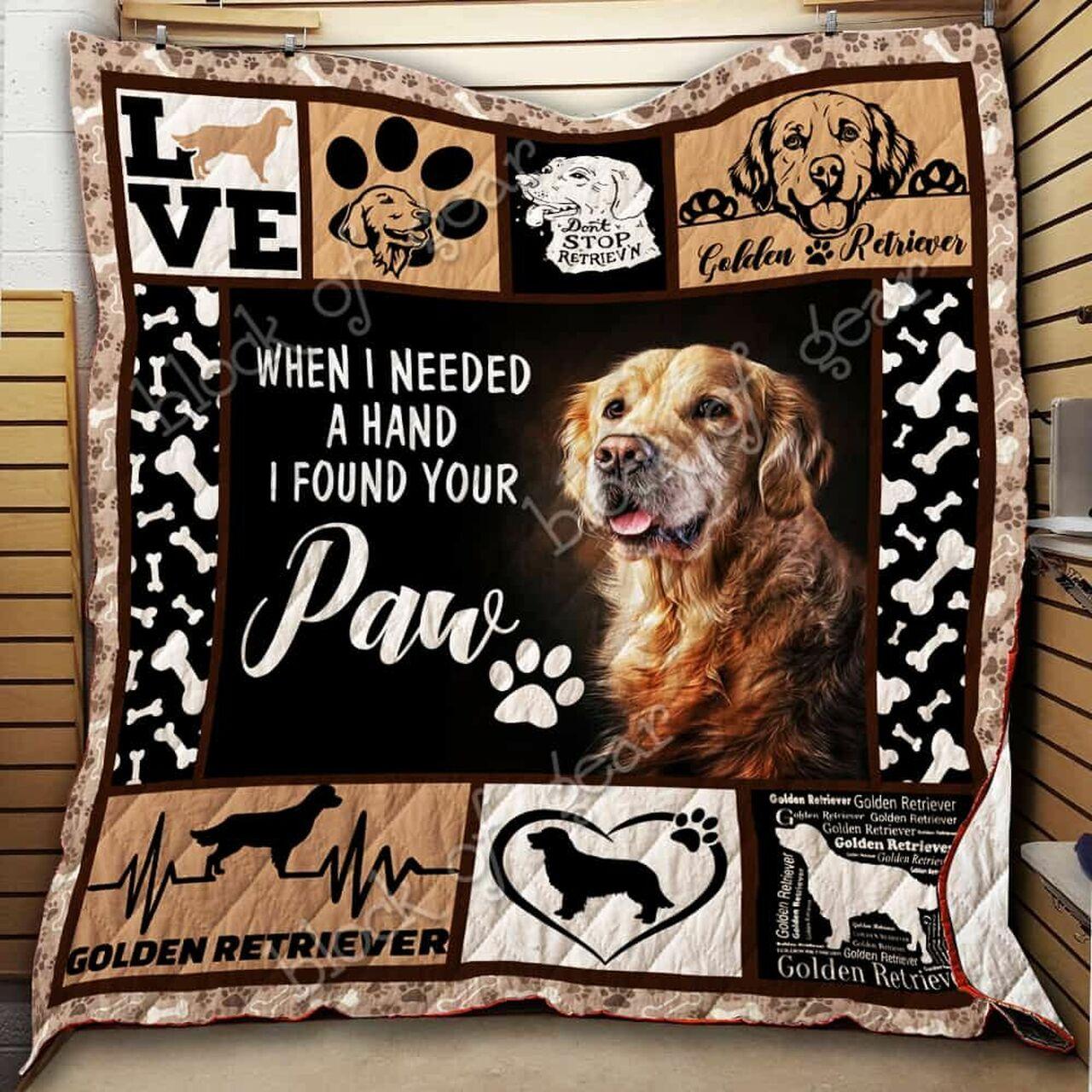 Golden Retriever Cl18100299Mdq Quilt Blanket