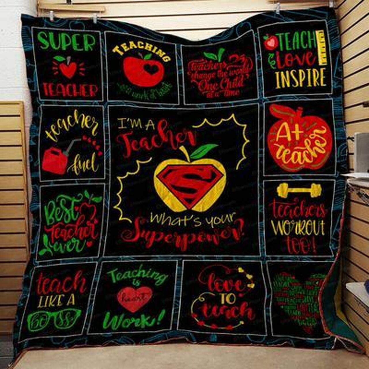 Proud To Be A Teacher Quilt Blanket Tcr01 Quilt