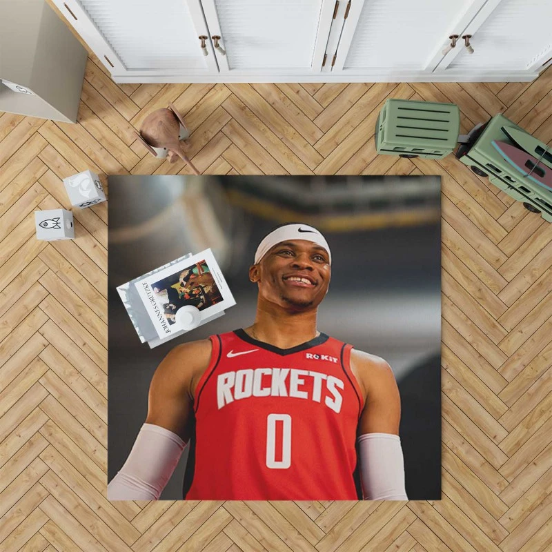 Russell Westbrook Houston Rockets Nba Rug