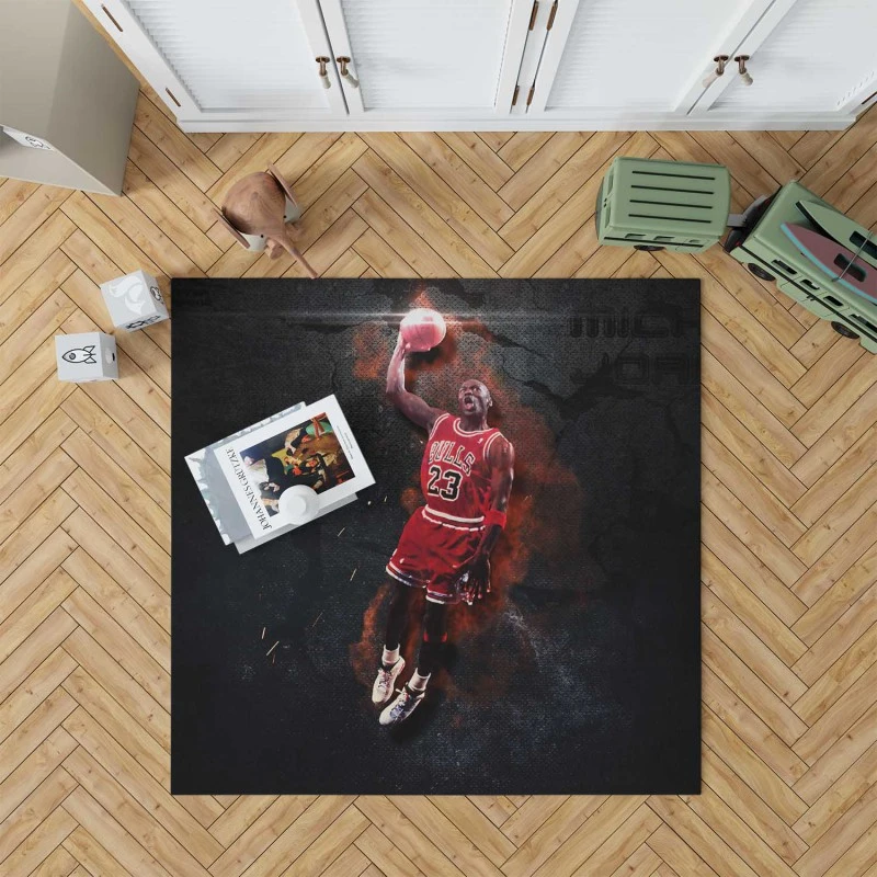 Popular Nba Basketball Player Michael Jordan Rug