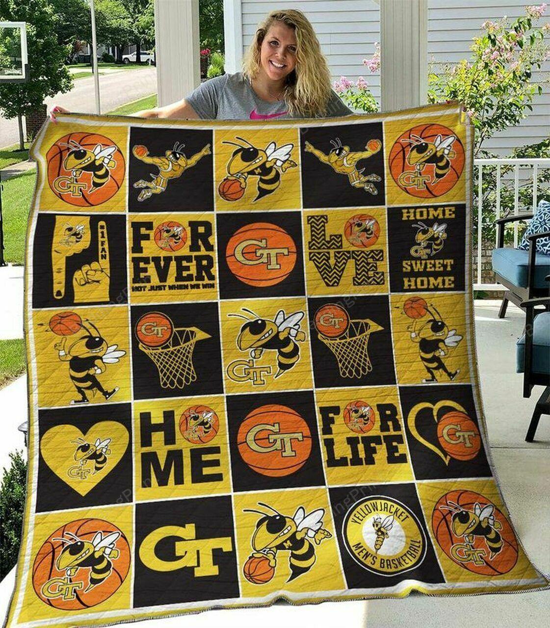 Ncaa Georgia Tech Yellow Jac Quilt Blanket #95