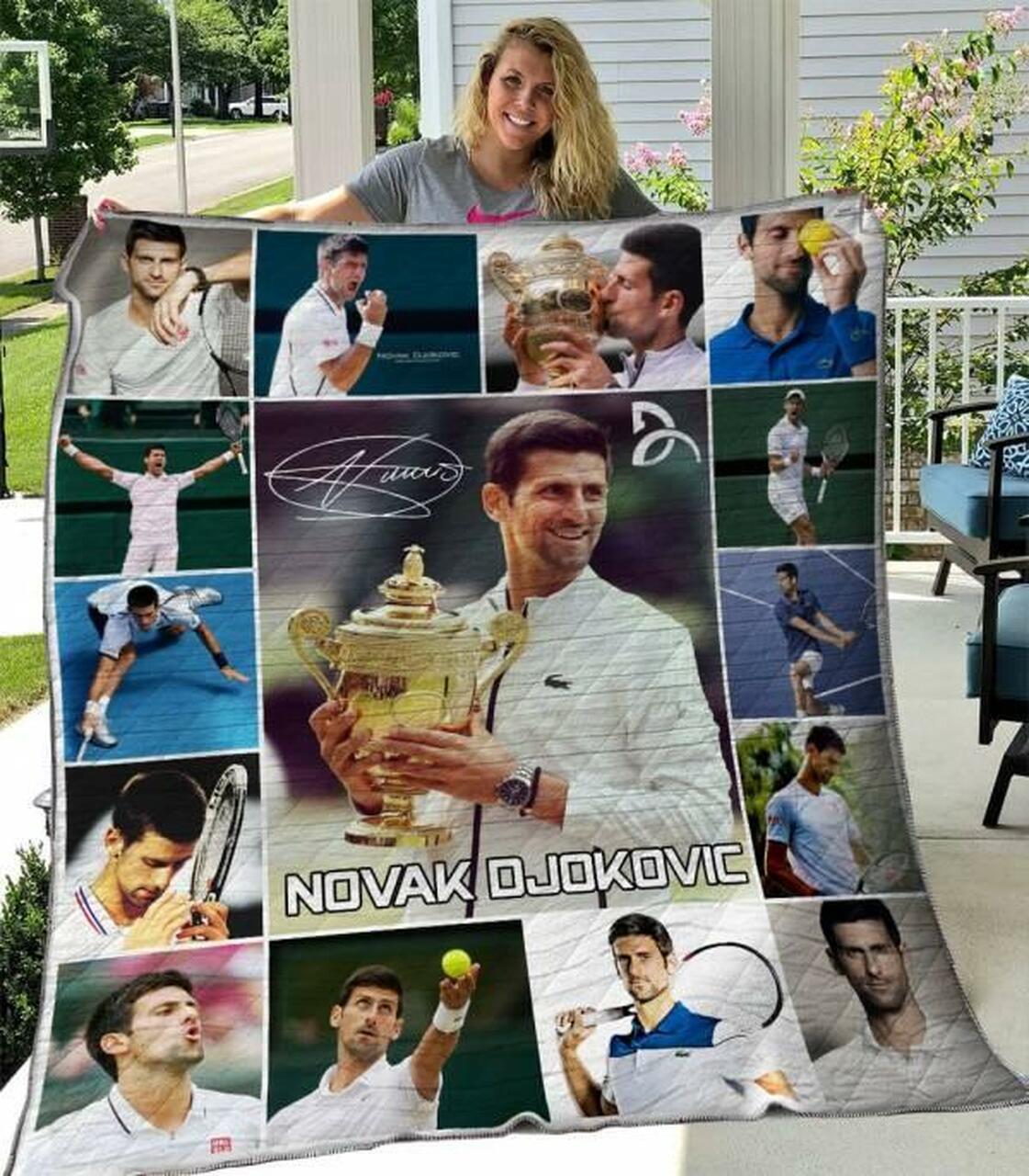 Novak Djokovic Quilt Blanket Limited Quilt Blanket