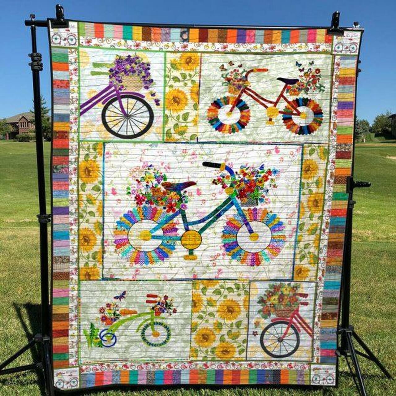Floral Bicy Quilt Blanket Yct8 Quilt