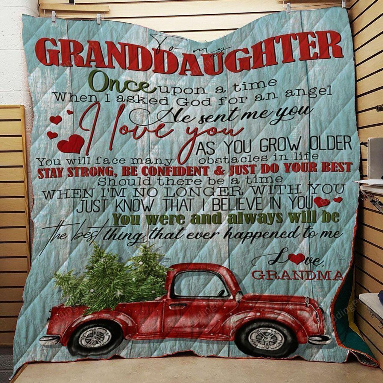 onalized Red Truck C To My Granddaughter From Grandma Once Upon A Time Quilt Blanket Greattomized G For Birthday C Thgiving