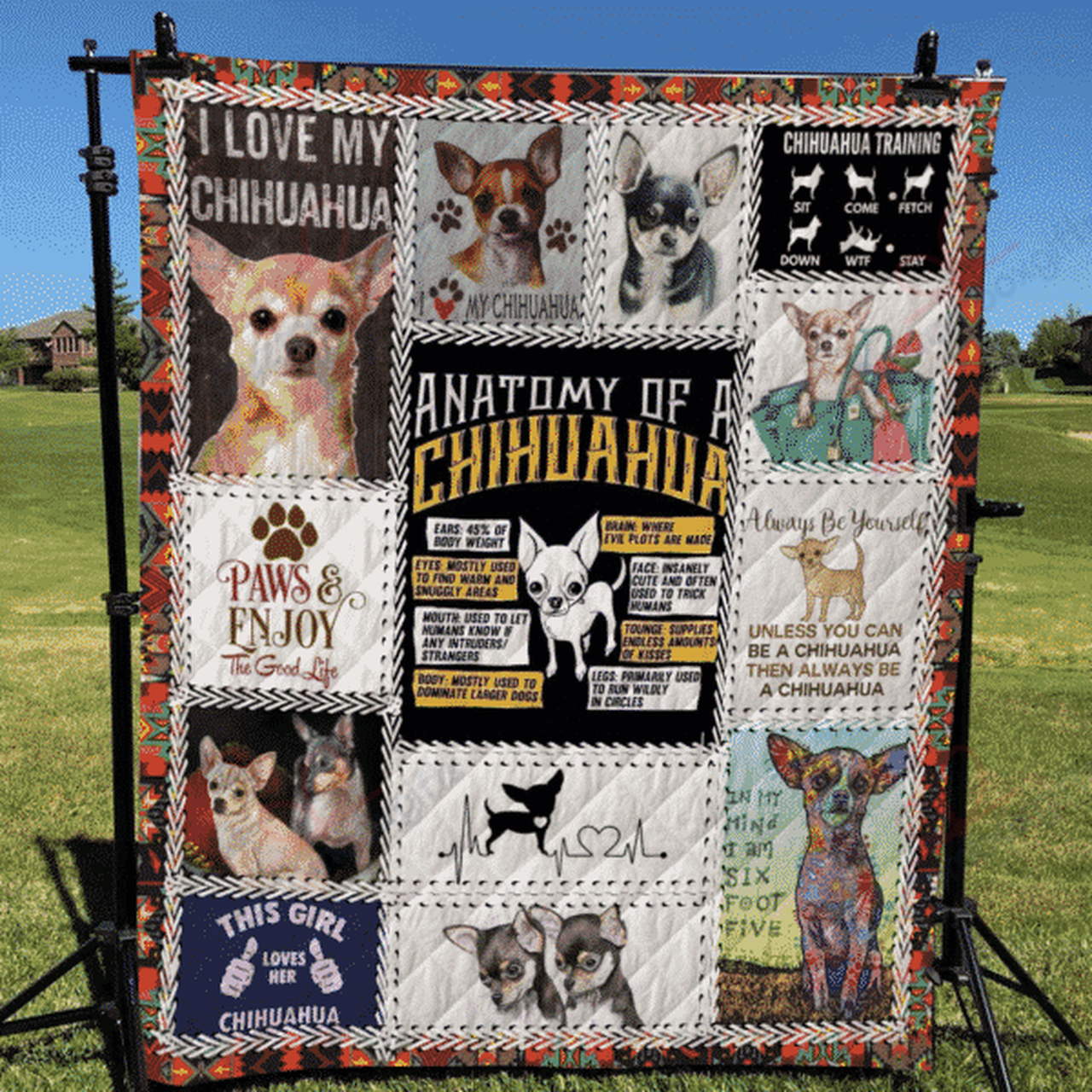 Chihuahua And Enjoy The Good Life Quilt Blanket Greattomized Blanket G For Birthday C Thgiving