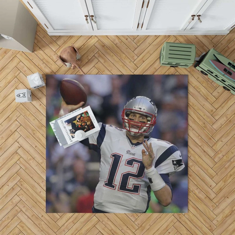 New England Patriots Tom Brady Nfl Rug