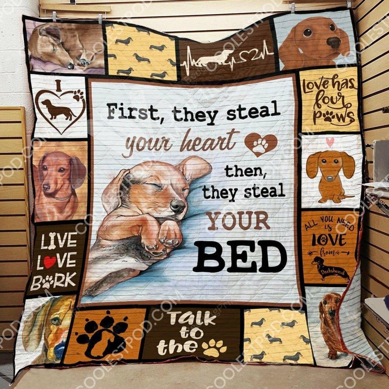 Dhund t Thteal Your Heart Then Thteal Your Bed Quilt Blanket Greattomized Blanket G For Birthday C Thgiving