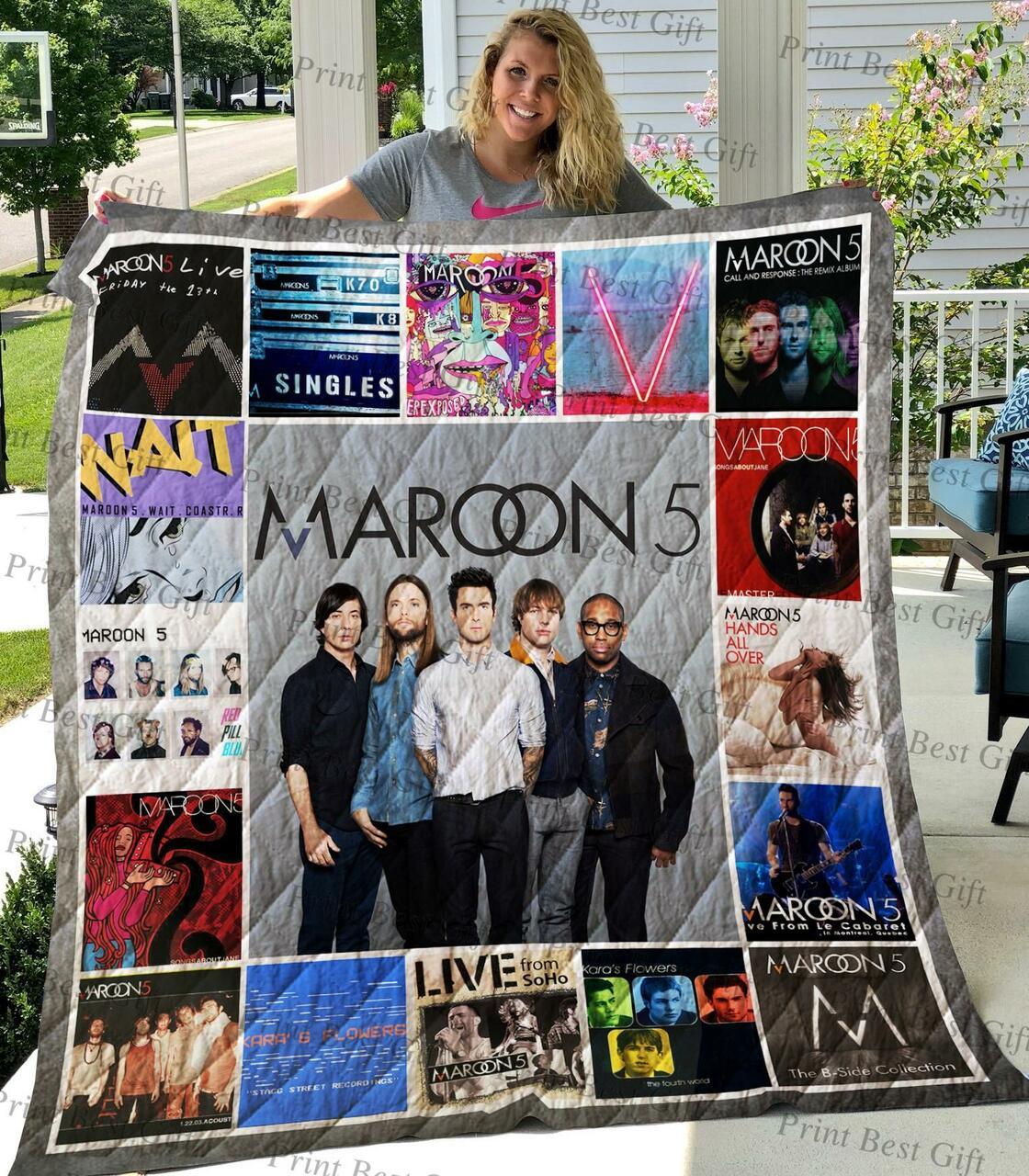 M310751 Maroon 5 Quilt Blanket Quilt