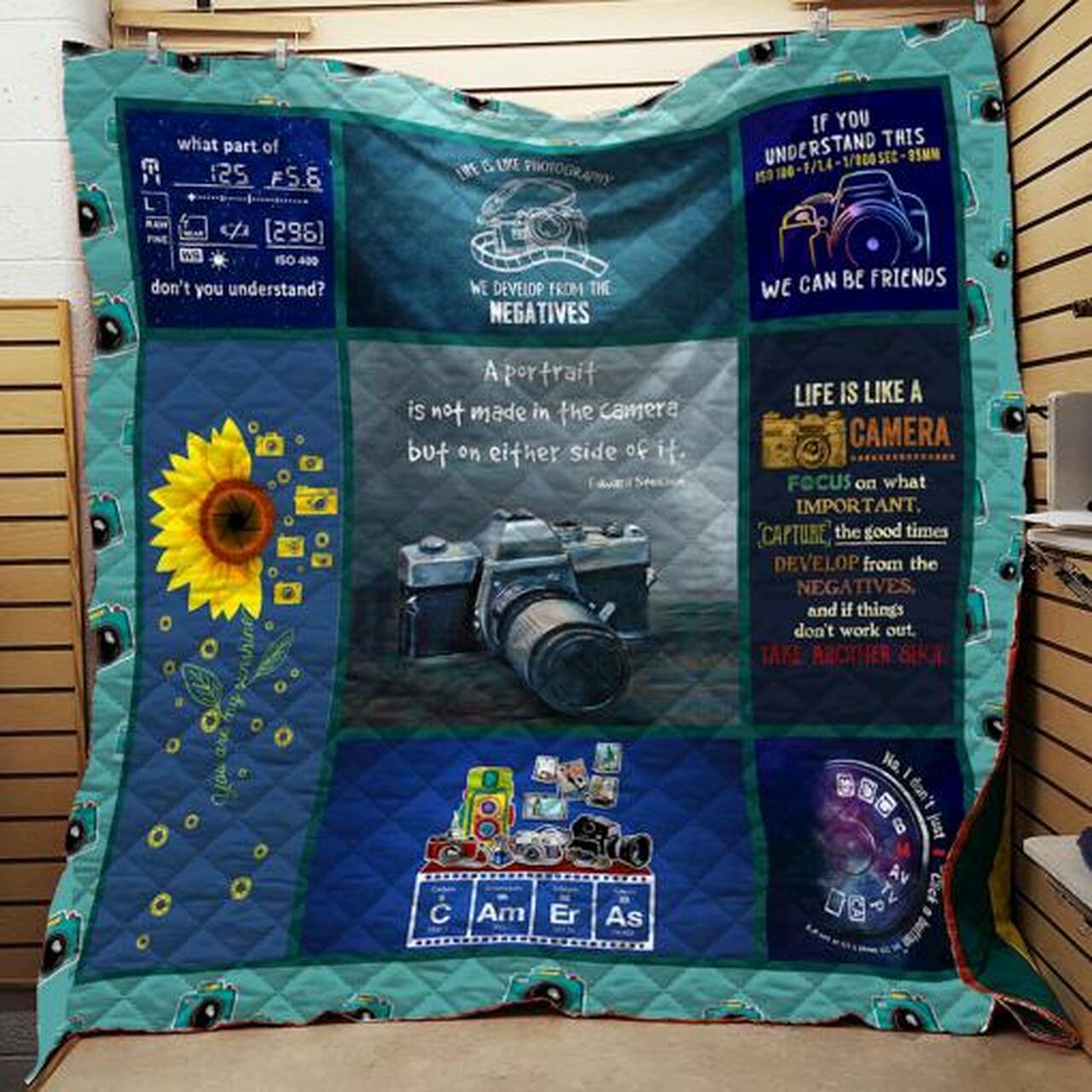 I Love Photography Love Camera Quilt Blanket Quilt