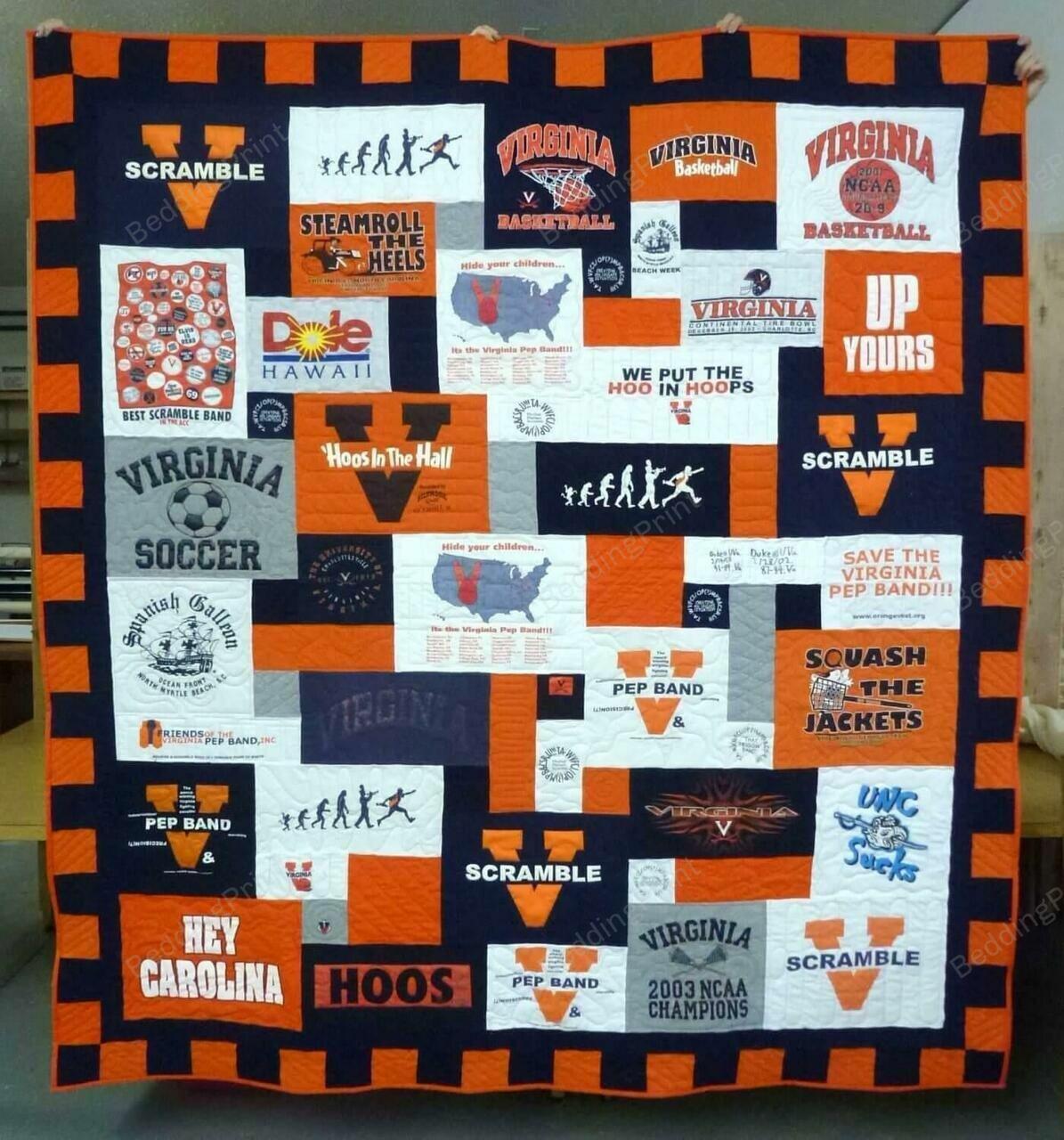 Ncaa Virginia Caval Quilt Blanket #256