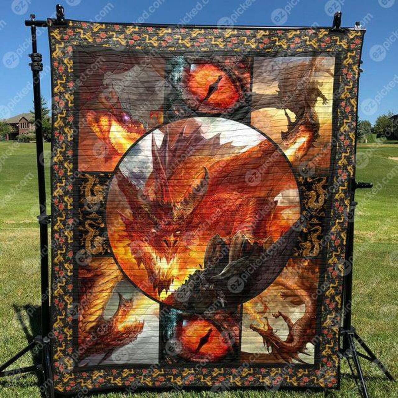 Red King Quilt Blanket Aa22 Quilt