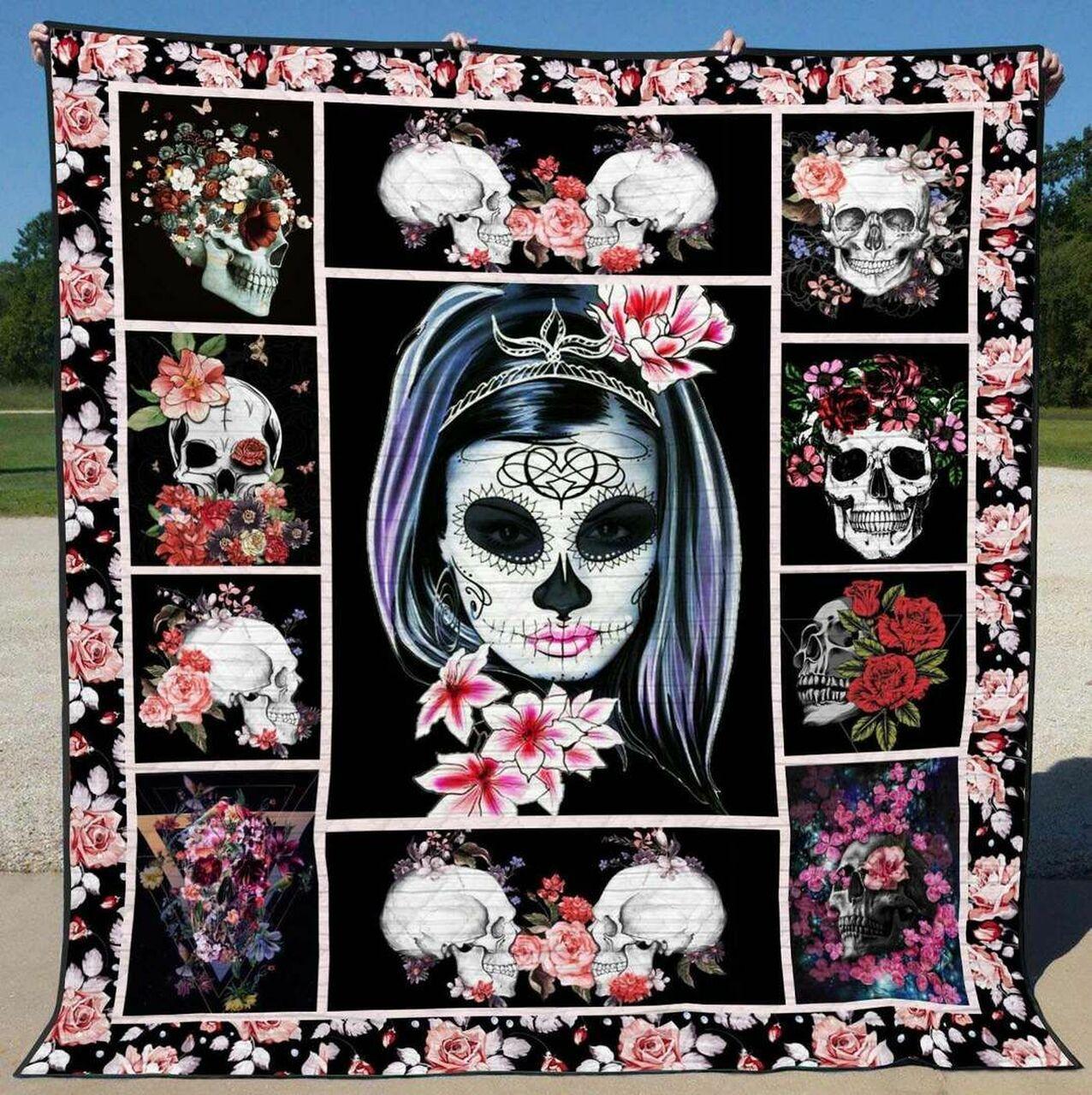 Skull Li100708A Tbg Quilt Blanket