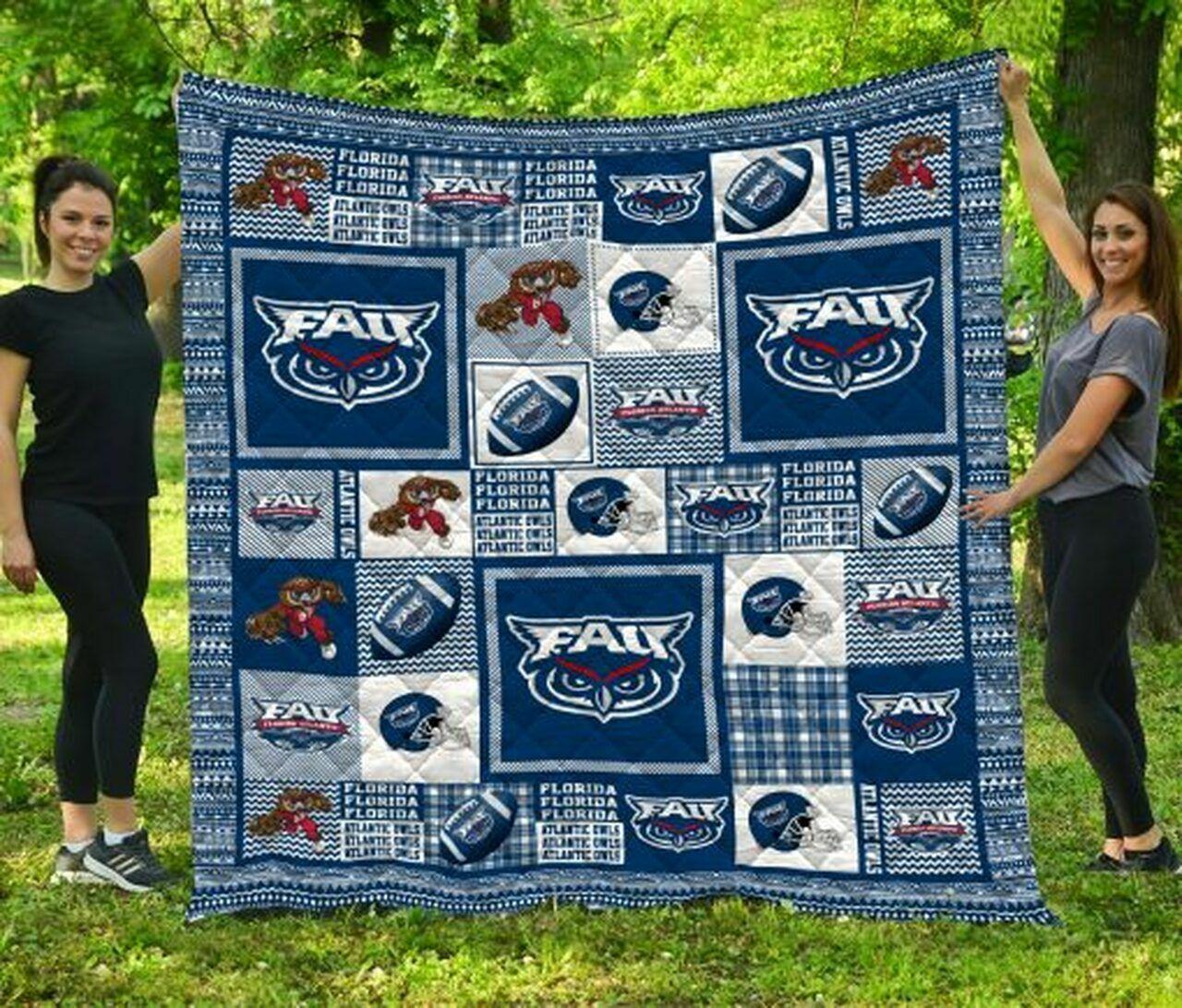 Ncaa Florida Atlantic Quilt Blanket #1300