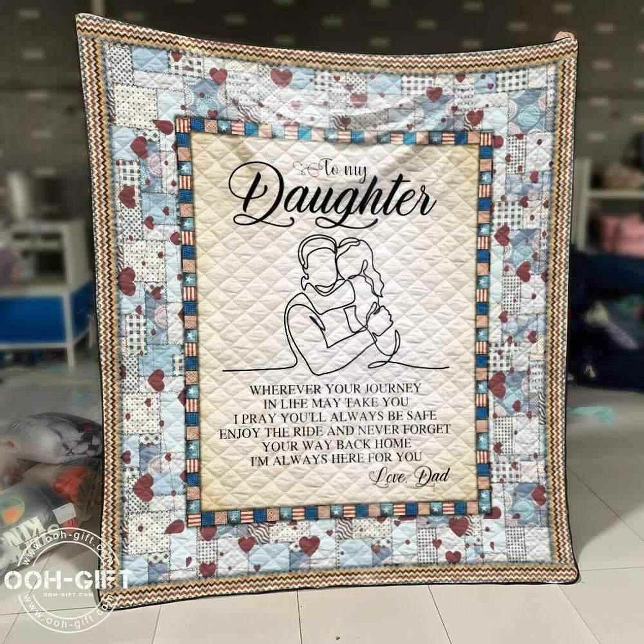 To My Daughter 02 3D Blanket Th0807 Quilt