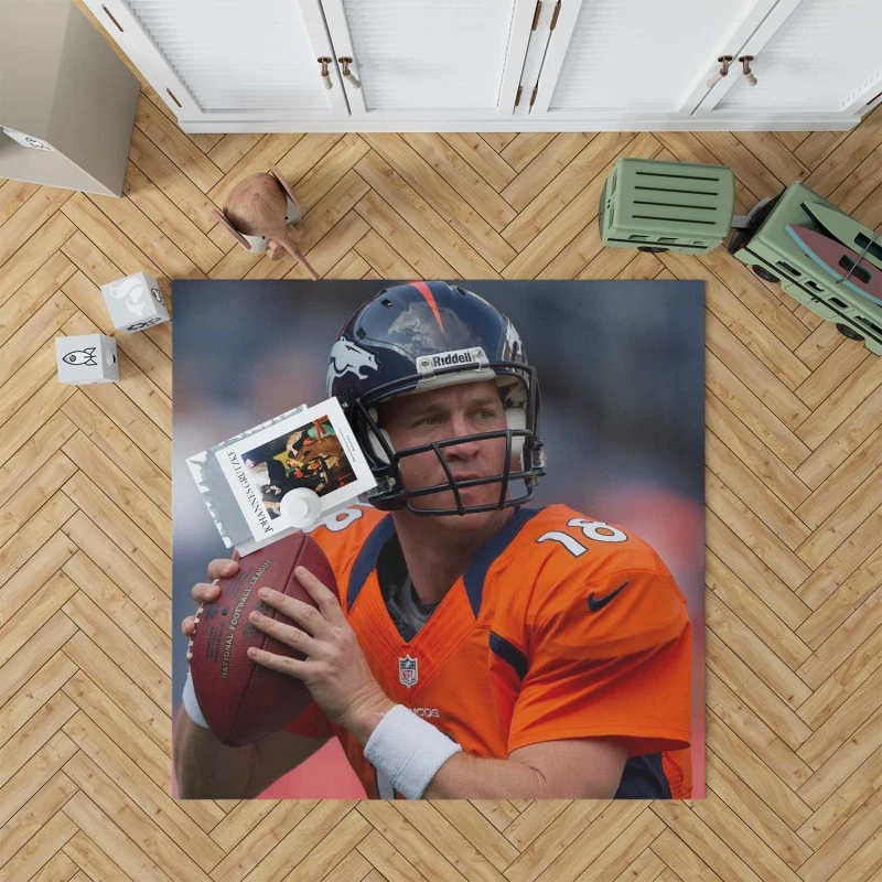 Peyton Manning Energetic Nfl Football Player Rug