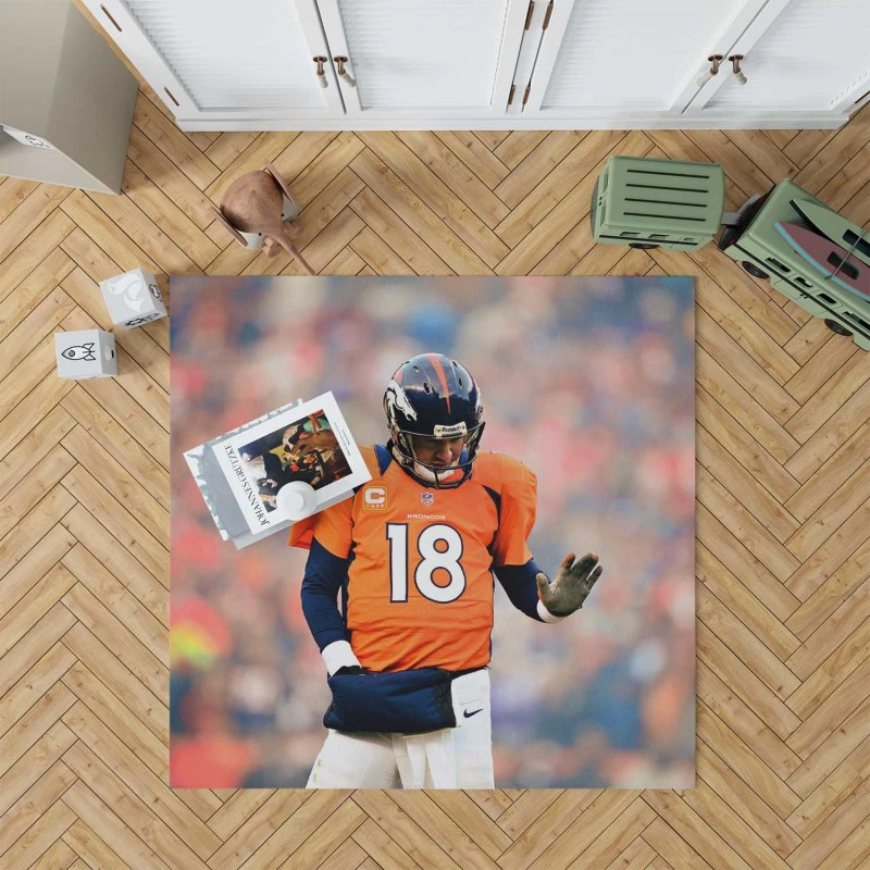 Powerful Nfl Football Player Peyton Manning Rug