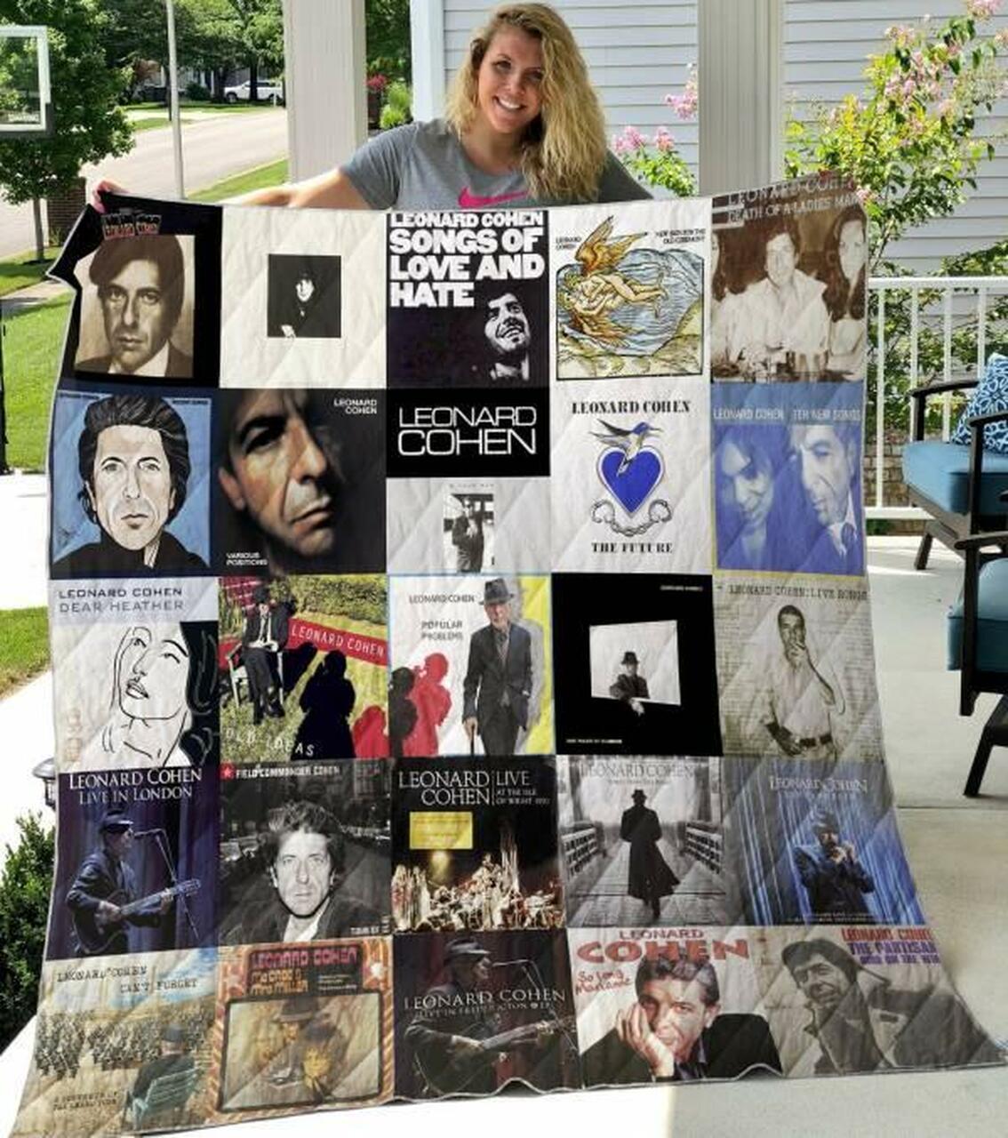 Leonard Cohen Quilt Blanket Limited Quilt Blanket