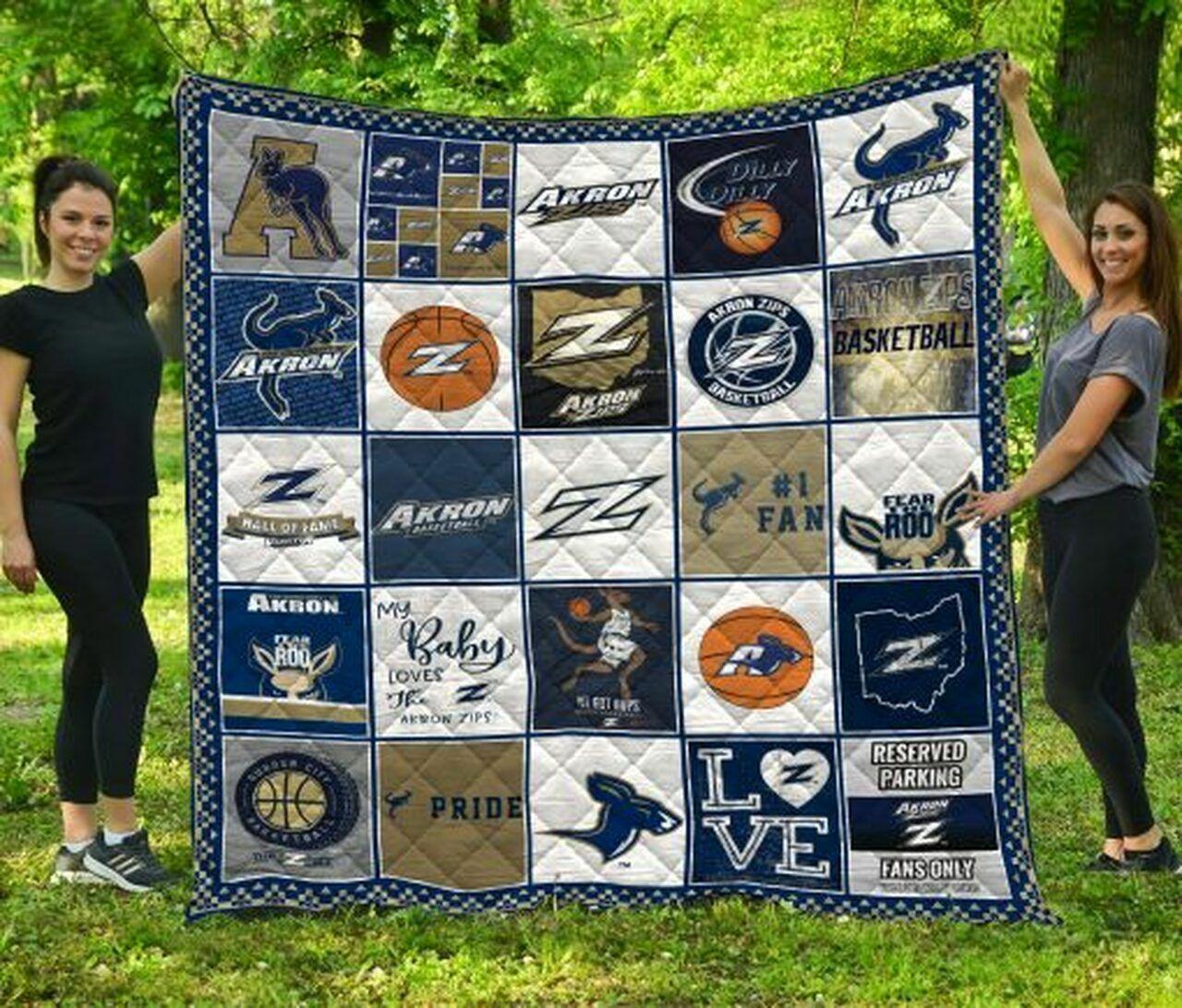 Ncaa Akron Quilt Blanket #1282