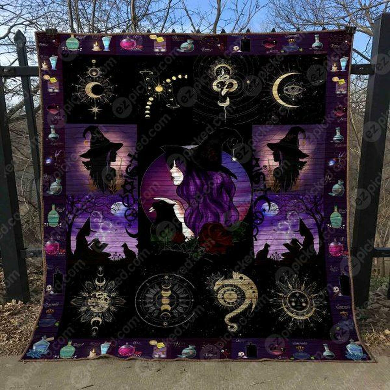 The A Little Witch In All O Quilt Blanket Yhn2 Quilt