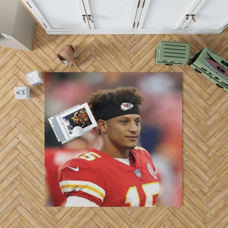 Powerful Nfl Football Player Patrick Mahomed Rug