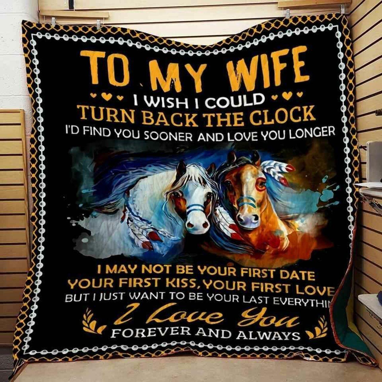 To My Wife Ih I Could Turn Blanket Th0907 Quilt