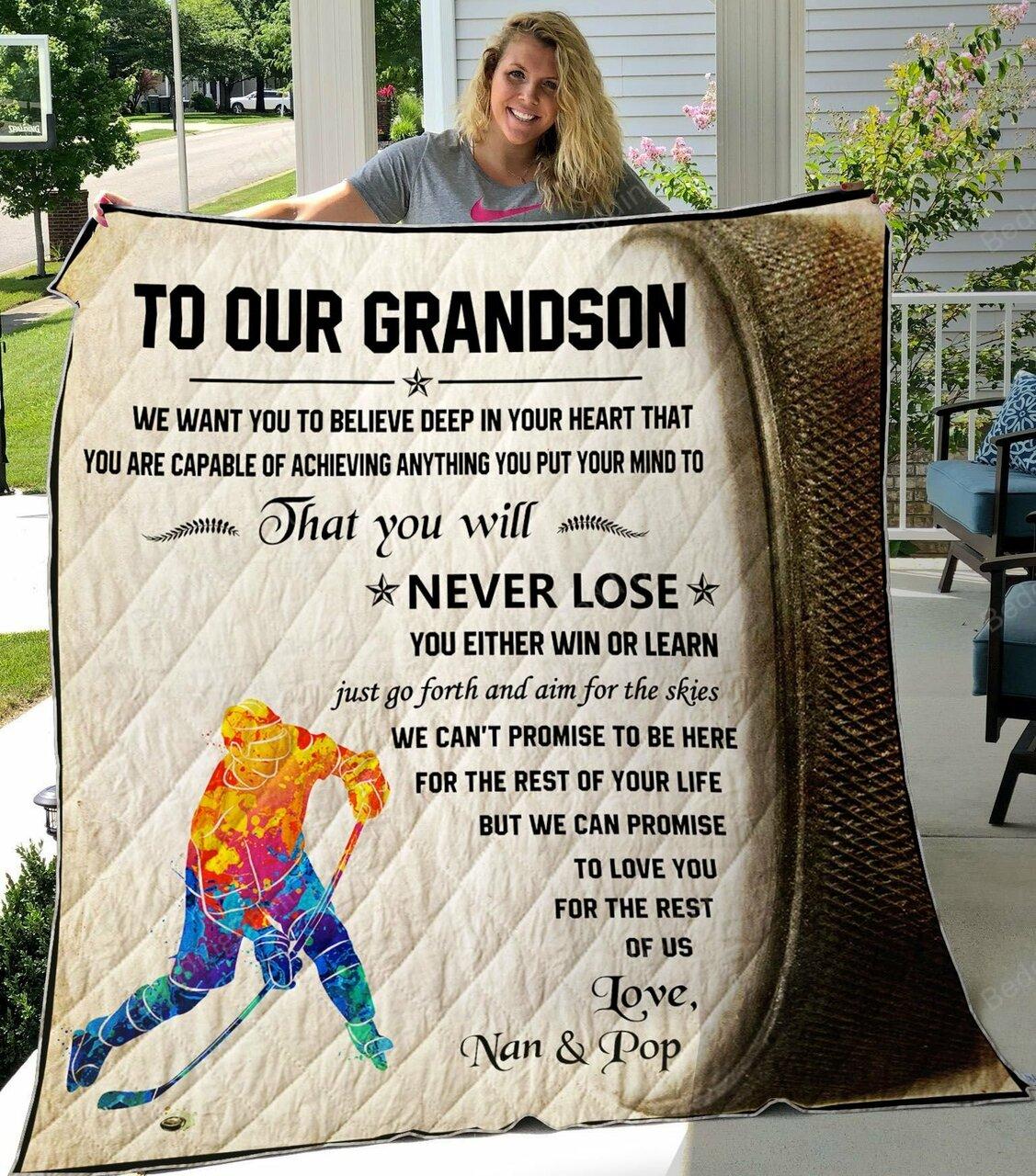 Hockey_To Our Gron We Want You To Believe Deep In Your Heart Quilt Buckcherry Album Co Quilt Blanket